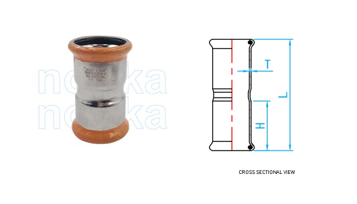 Stainless Steel 316L Press Fit Equal Socket