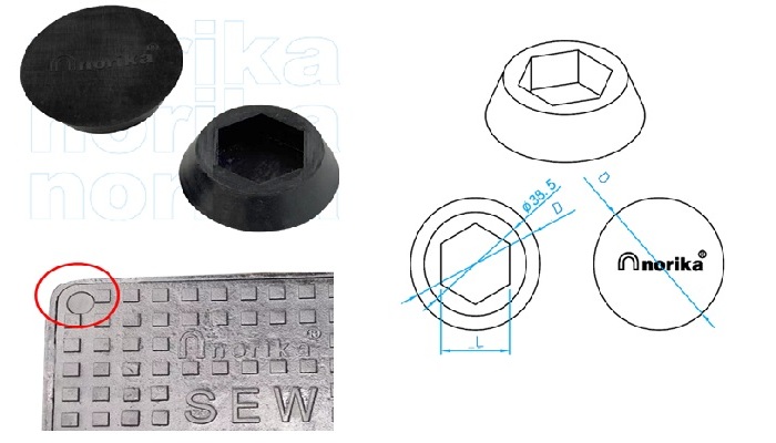 Airtight & Watertight Manhole Bolt Hole Rubber Stopper