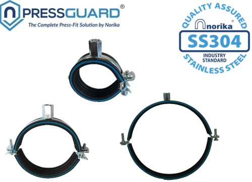 Stainless Steel AISI 304 Insulated Copper Pipe Clamp /CPC Brackets , Copper Pipe Brackets