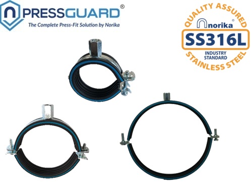 Stainless Steel AISI 316 Insulated Copper Pipe Clamp / CPC Brackets, Copper Pipe Brackets
